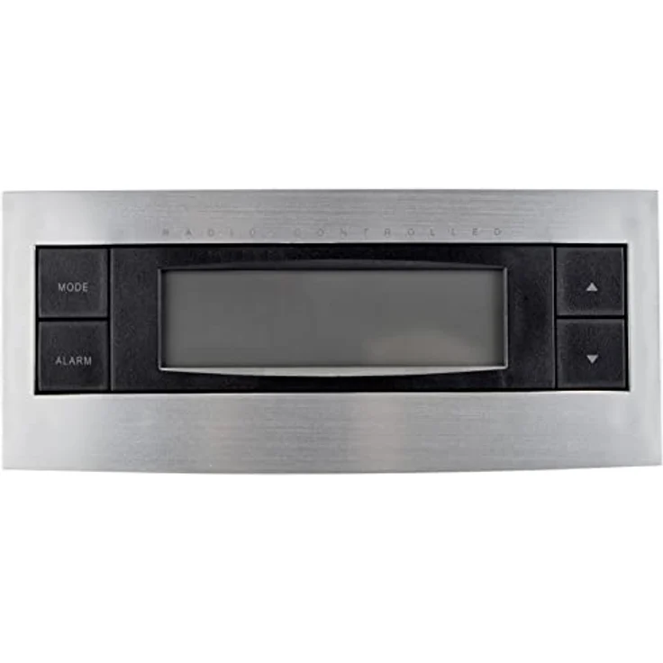 TFA Dostmann Digitaler Funk-Wecker, 60.2511, Zeitzone, manuell einstellbar, Uhrzeit/Wochentag und Datum, schwarz/silber, L 128 x B 43 x H 55 mm – Bild 2