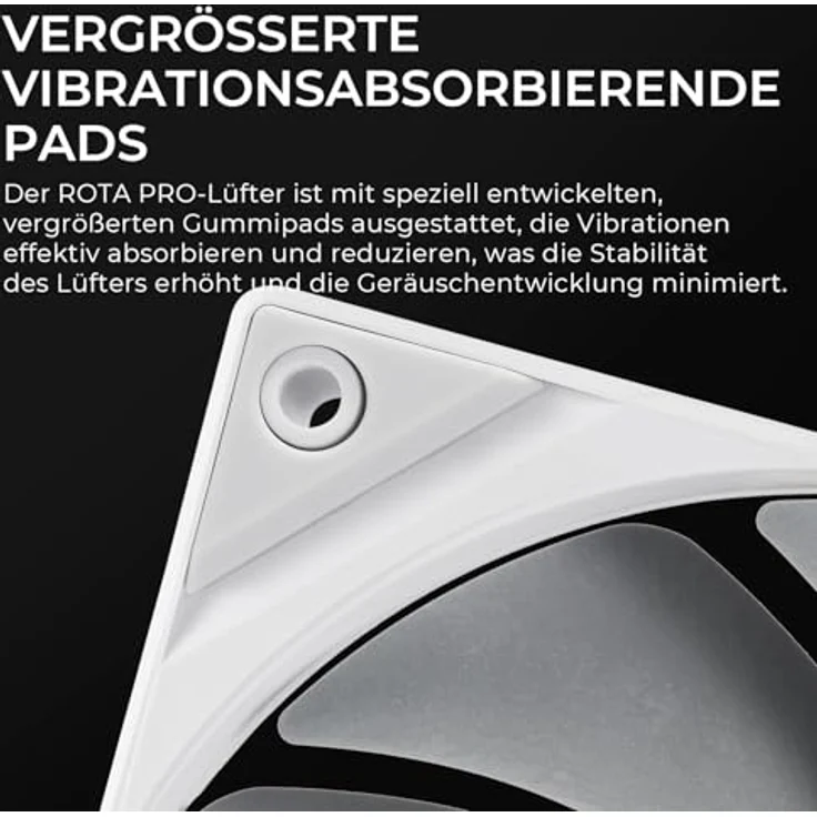 TRYX ROTA Pro 140 PWM-Lüfter - 140mm, weiß, leistungsstarker 140-mm-PWM-Lüfter mit bis zu 1.650 U/min und Airflow von maximal 170,41 m³/h – Bild 5