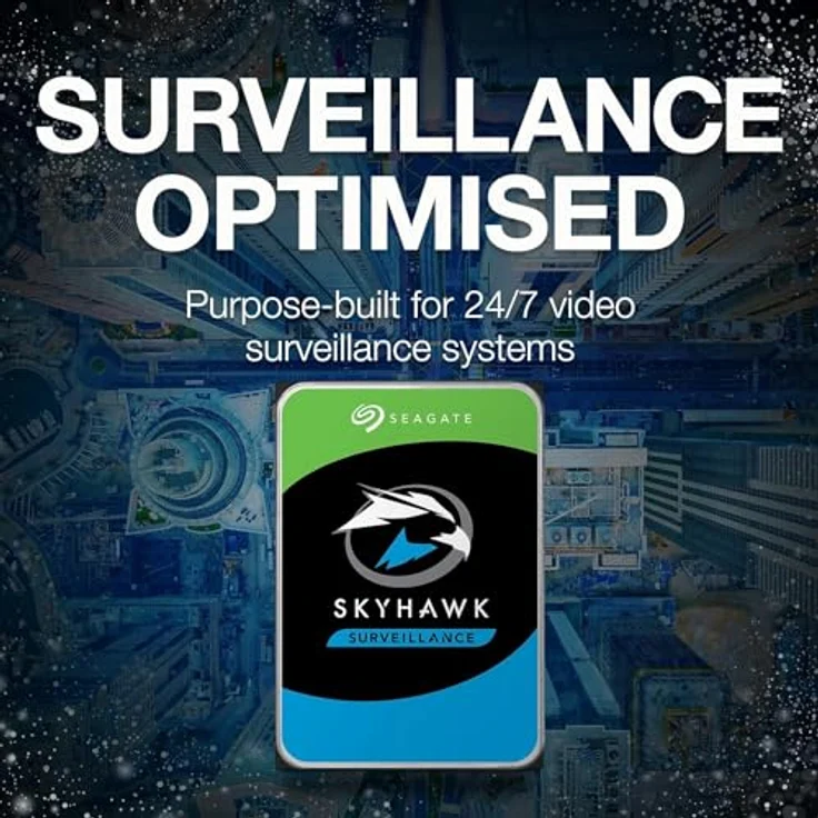 Seagate SkyHawk 4TB interne Festplatte HDD, Videoaufnahme bis zu 64 Kameras, 3.5 Zoll, 64 MB Cache, SATA 6GB/s, silber – Bild 2