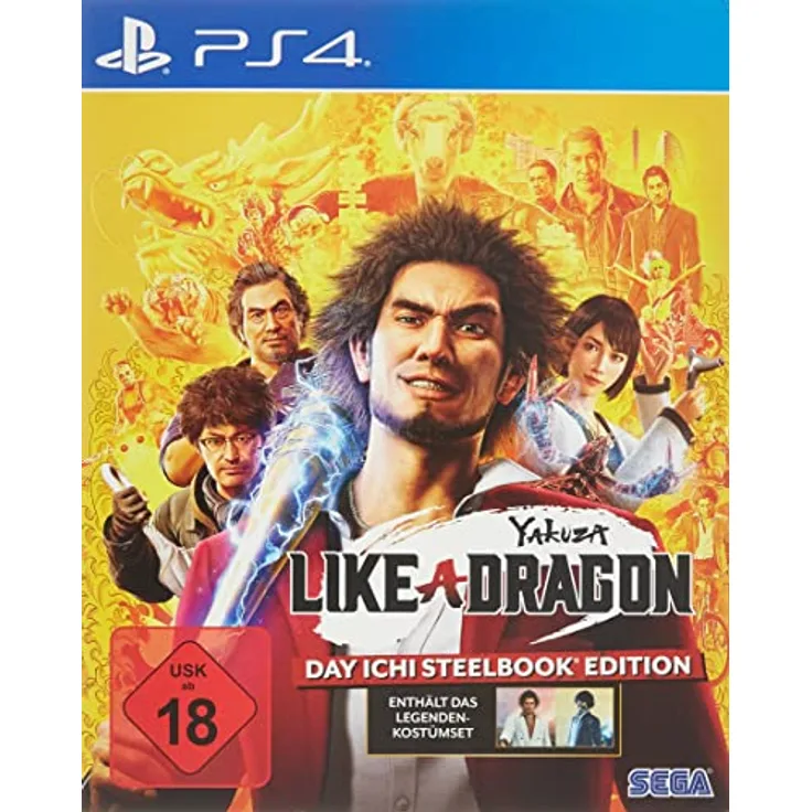 Atlus Yakuza 7: Like a Dragon - Day Ichi Edition (Playstation 4), exklusives Steelbook und Legenden-Kostüm-Set DLC