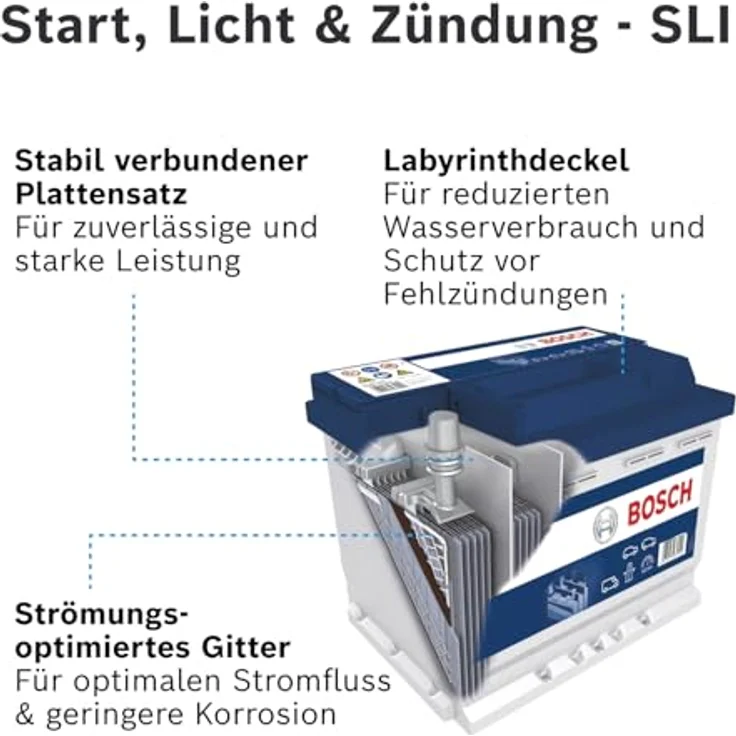 Bosch S4 001 Autobatterie 12V, 44Ah, 440A, wartungsfrei, rechte Schaltung – Bild 5