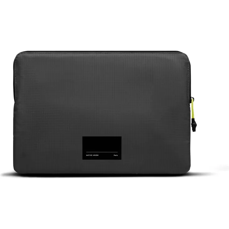 Native Union Ultralight Sleeve (13", Universal), Notebooktasche aus 100% recyceltem, wasserabweisendem Ripstop-Gewebe, Schwarz