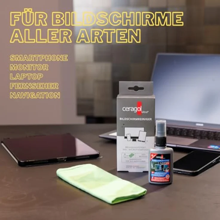 Bildschirmreiniger Set - Für alle Bildschirme, staubabweisend, 50ml Spray + Tuch – Bild 5
