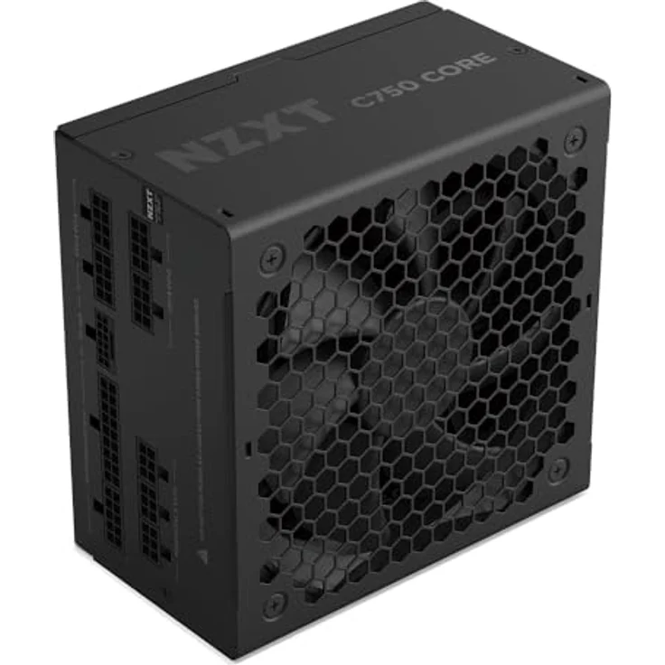 NZXT C750, 750 W ATX 3.1 Netzteil mit 80+ Gold-Zertifizierung, vollmodular und leise Kühlung, Schwarz – Bild 1