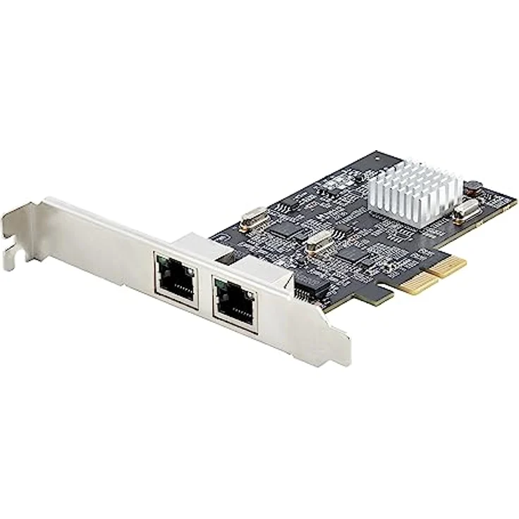StarTech.com 2-Port 2.5 Gbit PCIe Netzwerkkarte, Intel I225-V, Dual-Port Computer LAN Karte, Multi-Gigabit NIC, PCI Express Server Netzwerkkarte, 2.5G Ethernet Adapter (PR22GI-NETWORK-CARD) – Bild 1