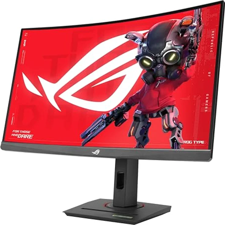 ASUS ROG Strix XG32WCMS - 32 Zoll WQHD Curved Gaming Monitor - 280 Hz, 1ms GtG, AdaptiveSync, ELMB Sync, DisplayHDR 400 - Fast-VA Panel, 16:9, 2560x1440, DP 1.4, HDMI 2.1, 15W USB-C, ergonomisch – Bild 2