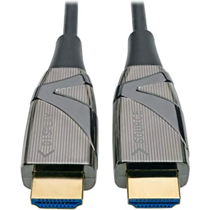Tripp Lite P568-10M-FBR Aktives optisches 4K-HDMI-Faserkabel (AOC) – 4K 60 Hz, HDR, 4:4:4, 10 m (Schwarz)