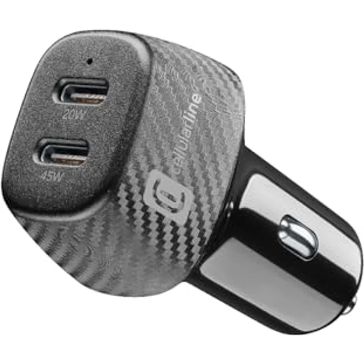 Cellular Line Car Power Hyper, Auto-Ladegerät mit 2 Anschlüssen, 65 W Power Delivery für iPhone, Samsung, Xiaomi, Oppo und andere Smartphones und Tablets (versandkostenfrei) – Bild 1