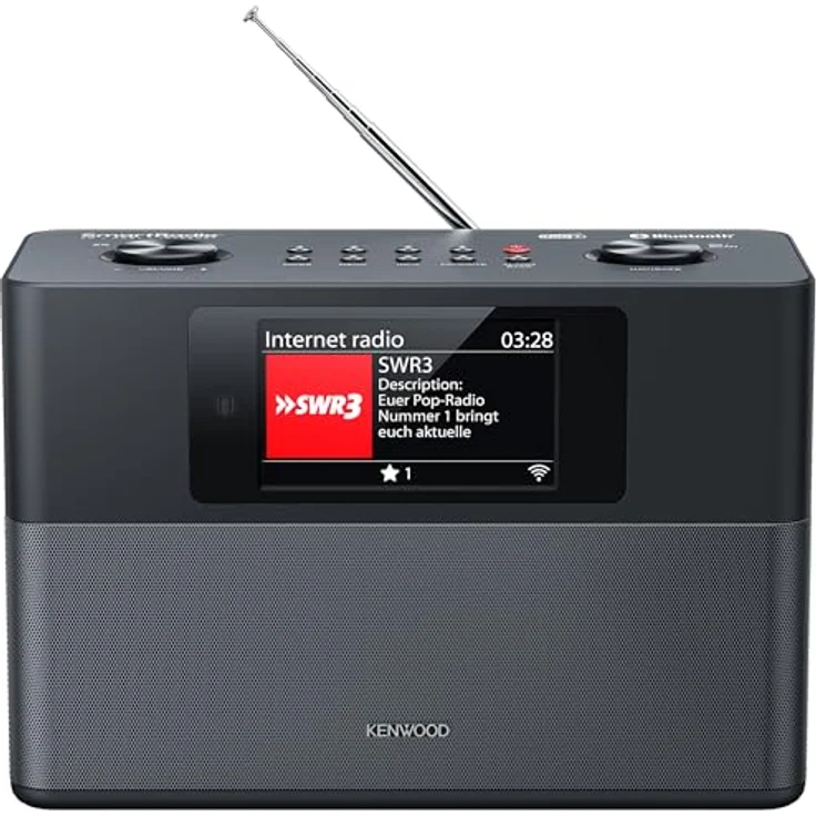 Kenwood CR-ST200S-B, Internetradio mit DAB+, FM, Bluetooth und WLAN, Schwarz, 4,3 Zoll Farbdisplay, 20 Sender-Voreinstellungen, Spotify Connect – Bild 3