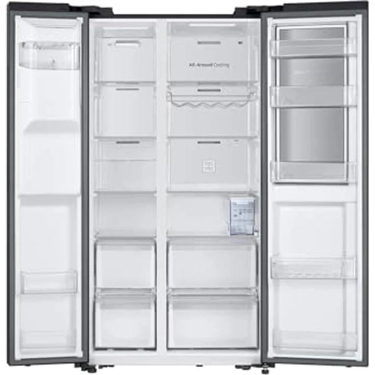 Samsung Side-by-Side mit Food Showcase-Tür und Wassertank, 628 L Premium Black Steel – Bild 4