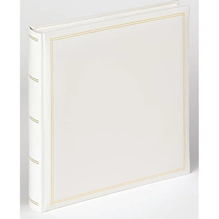 Walther Design Fotoalbum Monza FA-260-W, Kunstleder, 34 x 33 cm, weiß mit Prägung – Bild 1