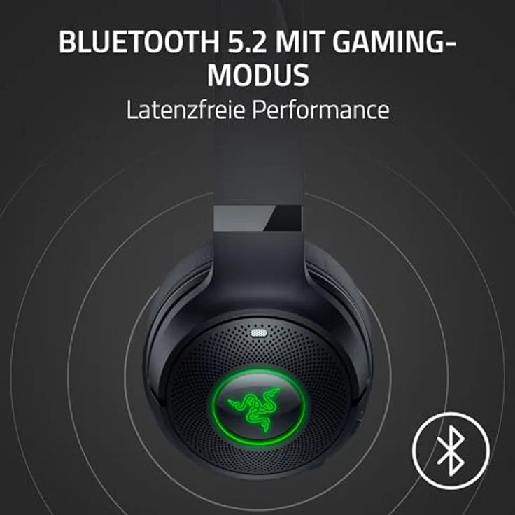 Razer Kraken Kitty V2 BT - Kabelloses Bluetooth RGB Headset mit Triforce 40mm Treiber und 40 Stunden Akku - Schwarz – Bild 3