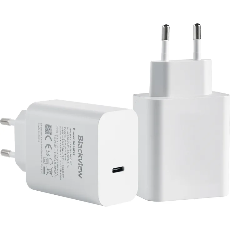 Blackview 45W USB C Schnellladegerät, universelles USB-A-Netzadapter für Blackview/Samsung/iPhone/iPad/Xiaomi