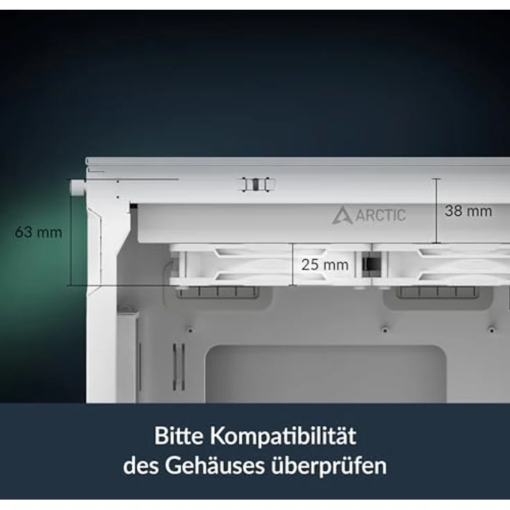 ARCTIC Liquid Freezer III Pro 360 A-RGB - Wasserkühlung PC, AIO CPU Wasserkühler, 3x120 mm, 38 mm Radiator, PWM-Pumpe, VRM-Lüfter, AMD AM5/AM4, Intel LGA1851/1700 Contact Frame - Weiß – Bild 2
