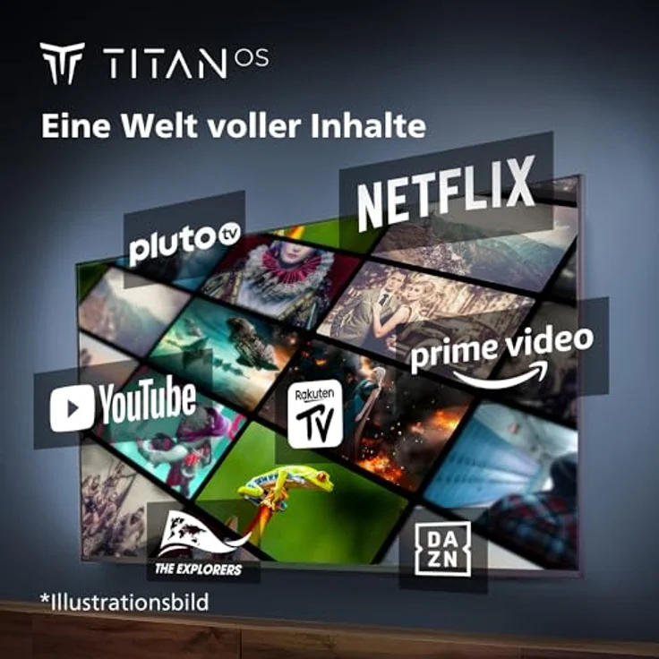 Philips 65PUS7009 4K LED Smart TV - 65-Zoll Display mit Pixel-präziser Ultra HD Titan OS Plattform und Dolby Atmos-Klang. Funktioniert mit Alexa und Google Sprachassistent – Schwarz – Bild 3