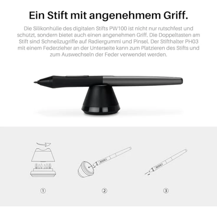 HUION Inspiroy H1060P Grafiktablett, 10x6.25 Zoll, batteriefreier Stift, 12 Hotkeys, Android-kompatibel – Bild 4