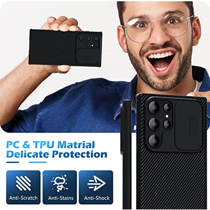Nillkin Samsung Galaxy S23 Ultra TPU Cover - Schwarze Handyhülle mit stoßfestem Schutz – Bild 5
