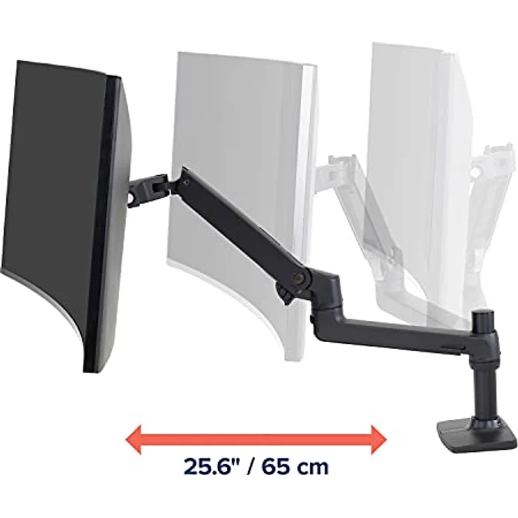 ERGOTRON LX Monitor Arm in Schwarz - Monitor Tischhalterung mit patentierter CF-Technologie für Bildschirme bis 34 Zoll und 33cm Höhenverstellung, 10 Jahre Garantie – Bild 4