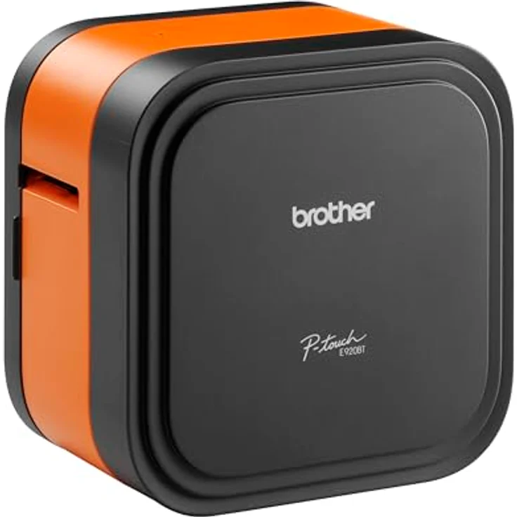 Brother PT-E920BT, Beschriftungsgerät mit Bluetooth 5.0, automatischem Bandabschnitt und 360 DPI, Schwarz/Orange – Bild 6