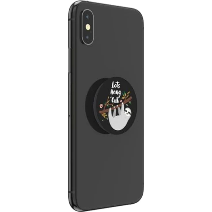 Popsockets PopGrip Basic - Hang Out, Smartphone-Halterung und Ständer mit flexiblem Griff für Ein-Hand-Bedienung, Schwarz – Bild 4