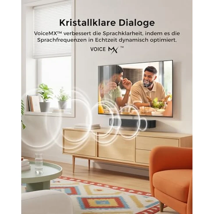 ULTIMEA Poseidon M20 Pro, 2.1 Soundbar mit integriertem Subwoofer, 132W, Bluetooth 5.4, APP-Steuerung, 121 EQ-Matrizen, verstellbarer Bass, optischer Eingang und AUX – Bild 4