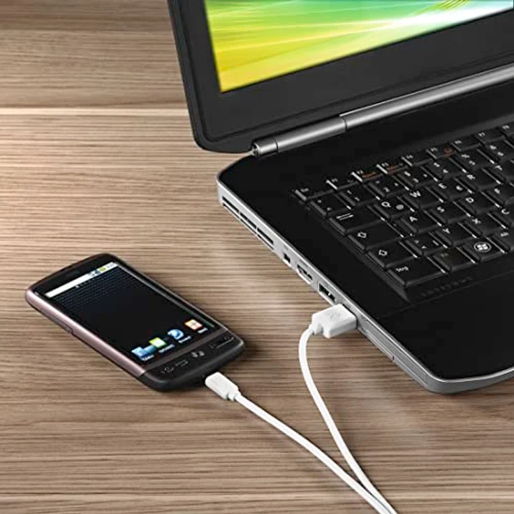 Hama Ladekabel USB A auf Micro USB, 1,5m (Schnellladung, Handy Ladekabel, Datenkabel, USB Kabel, Handykabel, Ladekabel USB Typ A, Micro-USB, maximal kompatibel) weiß – Bild 2