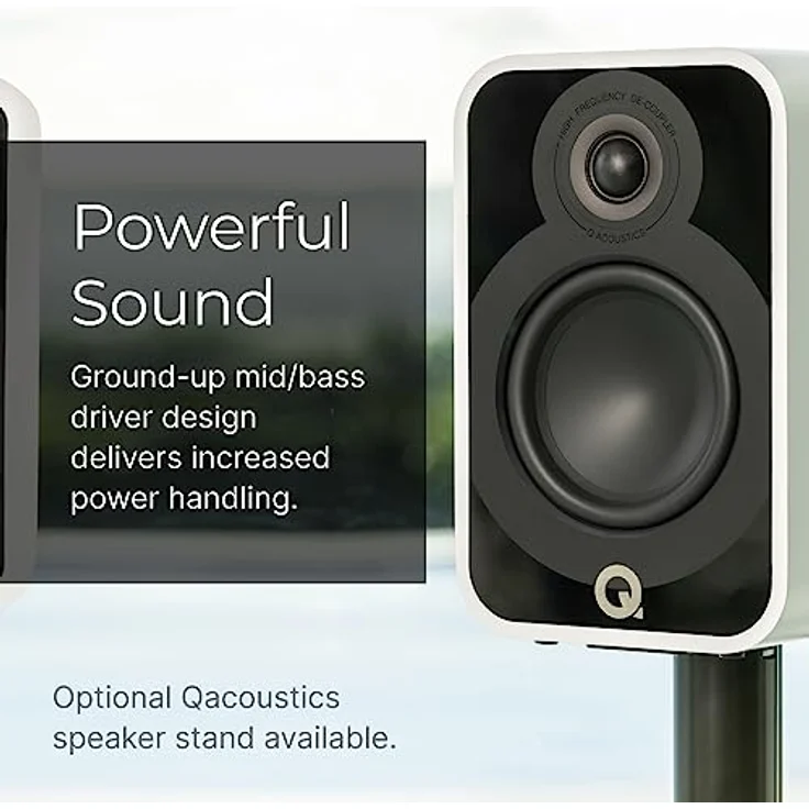 Q Acoustics 5010 Kompakte Bücherregal-Lautsprecher, 11,4 cm Mittel-/Bass-Treiber, 2,5 cm Hochtöner, MDF-Gehäuse, Schwarz – Bild 5