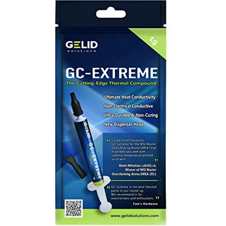 Gelid Solutions GC-Extreme 1g mit Werkzeug - Wärmeleitpaste für Kühlkörper | Maximale Wärmeleitfähigkeit | Einfache Anwendung | Nicht ätzend – Bild 2