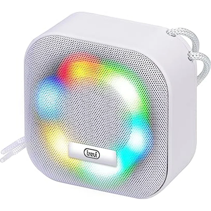 Trevi Tragbarer Lautsprecher XR 8A12, Bluetooth mit Disco Light, wasserfest, 3 W Leistung, Lithium-Akku, USB TYPE-C, schwarz – Bild 1