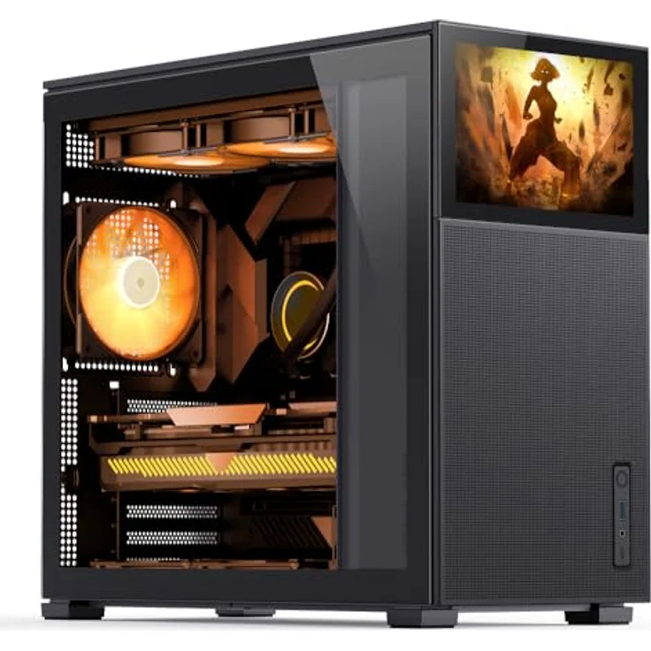 Jonsbo D41 MESH Screen ATX Gehäuse, gehärtetes Glas - schwarz – Bild 4