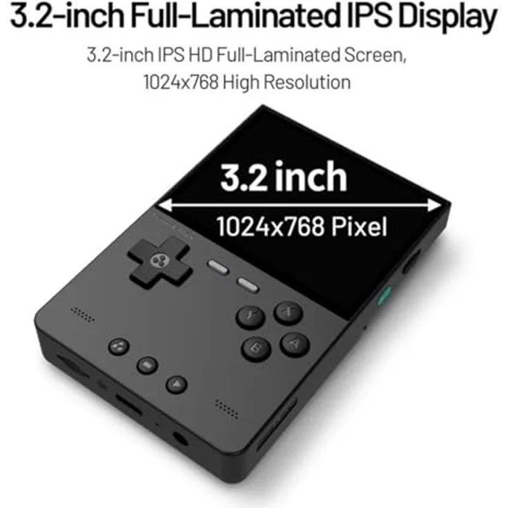 TRIMUI Brick Retro Handheld Konsole, 3,2 Zoll IPS Display, Quad-Core Prozessor, Linux mit vorinstallierten Retro-Spielen, tragbar – Bild 2