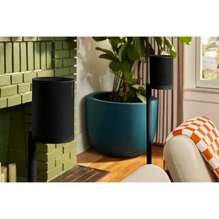 SONOS Era 100 SL, Kompakter WLAN & Bluetooth Lautsprecher mit Stereoklang, Apple AirPlay 2, Line-In-Anschluss, Schwarz – Bild 5