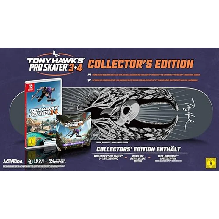 ACTIVISION BLIZZARD Tony Hawk's Pro Skater 3+4 Collector’s Edition - Nintendo Switch mit plattformübergreifendem Online-Multiplayer und Digital Deluxe Inhalt – Bild 1
