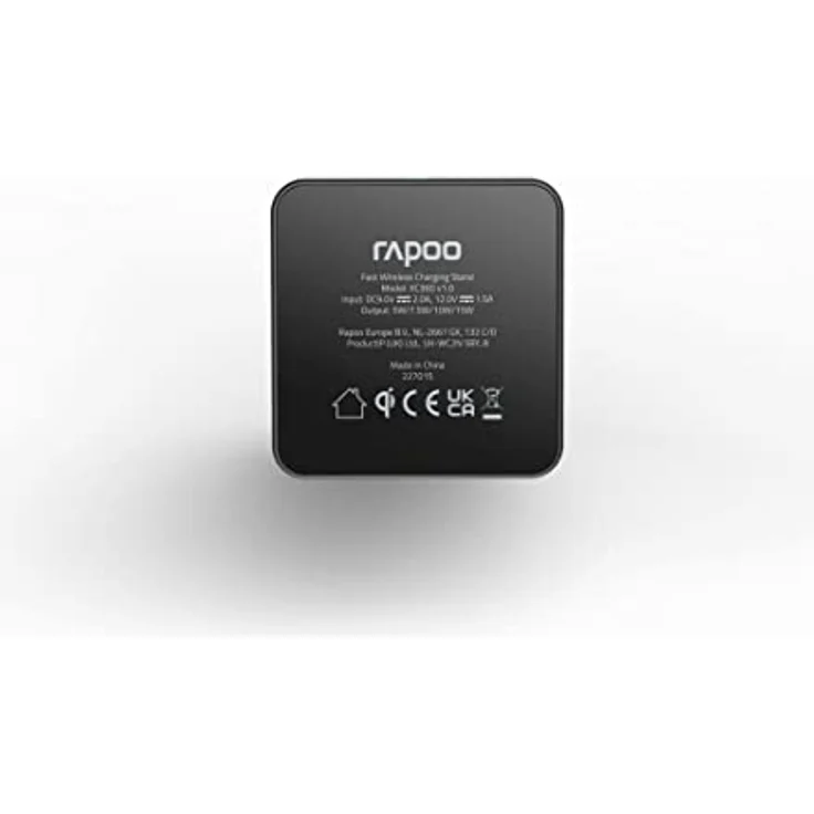 Rapoo XC360 kabelloses 15W Induktionsladegerät für Smartphone, Ladegerät für iOS und Android (z.B. iPhone, AirPod, Samsung), flach, Qi-Laden, Schnellladen, Überladeschutz, grau – Bild 5