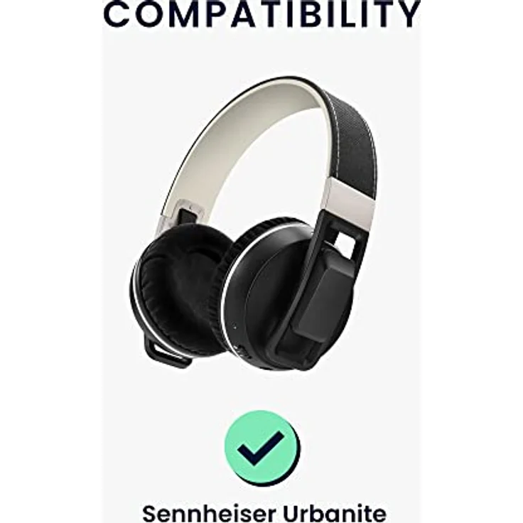 kwmobile Kopfhörer (2x Ohrpolster für Sennheiser Urbanite - Kunstleder Ersatz Ohr Polster für Overear Headphones) – Bild 3