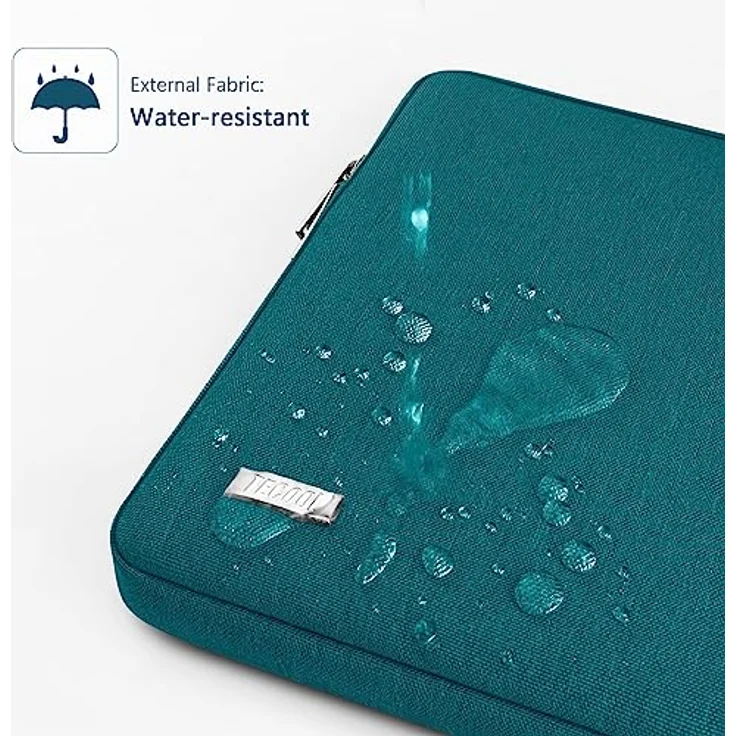 TECOOL Laptop Tasche Hülle für 12,3-13" Surface Pro und MacBook Air/Pro, wasserdicht mit weicher Polsterung, Teal – Bild 3