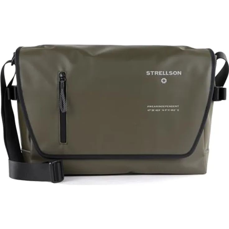 Strellson Stockwell 2.0 Dorian Messenger Bag, wasserdichte Umhängetasche für Herren, grau, 37 x 12 x 26 cm