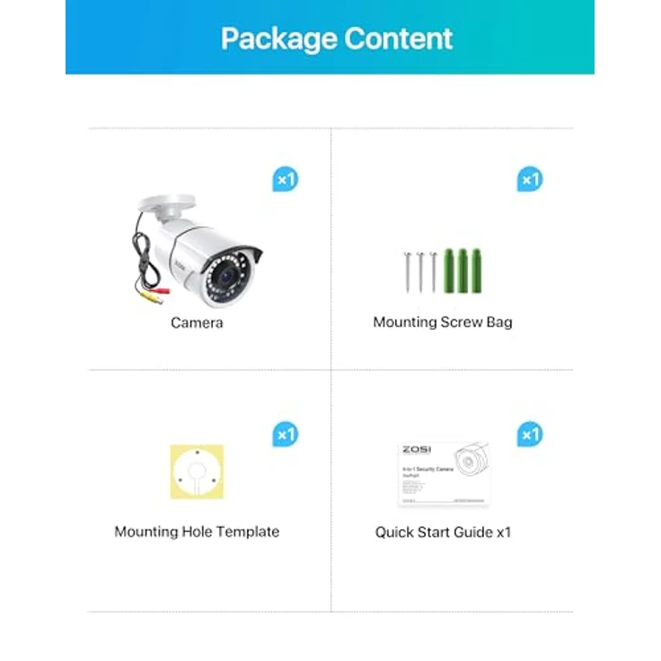 ZOSI 1080P 2MP Außen Video Überwachungskamera mit 30M Nachtsicht – Bild 9