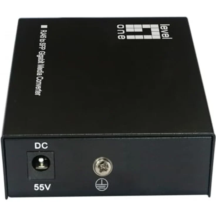 LevelOne GVT-2015, 10/100/1000T > RJ45 to SFP Media-Konverter mit 60W PoE, Schwarz – Bild 1