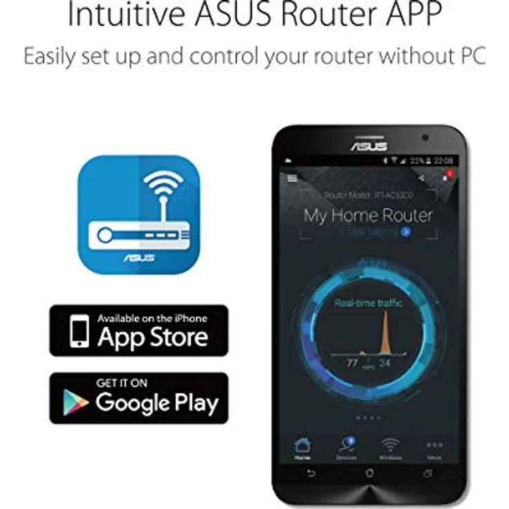 Asus RT-AX58U Home Office Router (Ai Mesh WLAN System, WiFi 6 AX3000, Gigabit LAN, AiProtection, USB 3.0, 160 MHz, VPN, PPTP, OpenVPN) – Bild 5