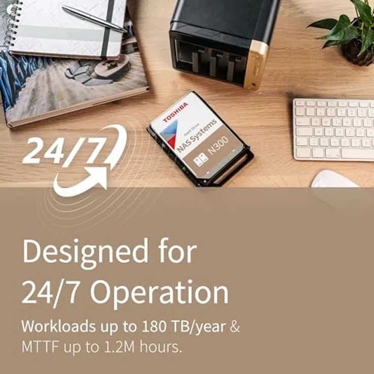 Toshiba N300 NAS - Festplatte - 6 TB - intern - 3.5 Zoll (8.9 cm) - SATA 6Gb/s - 7200 rpm - Puffer: 256 MB – Bild 3