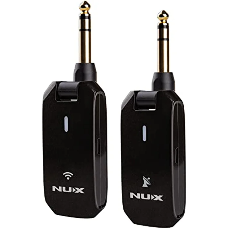 NU-X C-5RC Wiederaufladbares kabelloses Gitarren-Bug-Set | Trägerfrequenz 5,8 GHz, NUX, Lizenzfreier Betrieb weltweit, 5,8-GHz-Band unbeeinflusst, Bis zu 10 Sets simultan nutzbar, Automatische Kopplung, Wiederaufladbar mit Powercase, schwarz – Bild 2