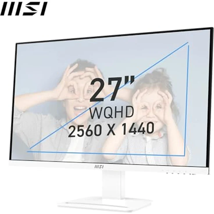 MSI Pro MP273QW E2, 27 Zoll WQHD Desktop-Monitor mit 100 Hz, IPS-Panel, Augenfreundlich, integrierte Lautsprecher, HDMI 2.0b, DP 1.2a – Bild 2