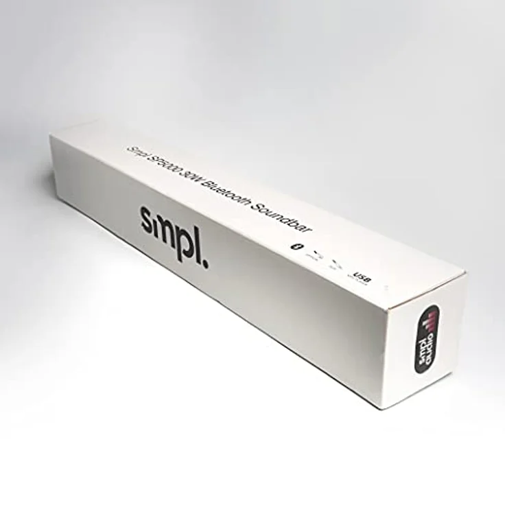 Smpl 30W Multimedia Soundbar, unterstützt Bluetooth, Koaxialeingang, Aux, USB und Fernbedienung, 76.2 cm - Schwarz – Bild 2