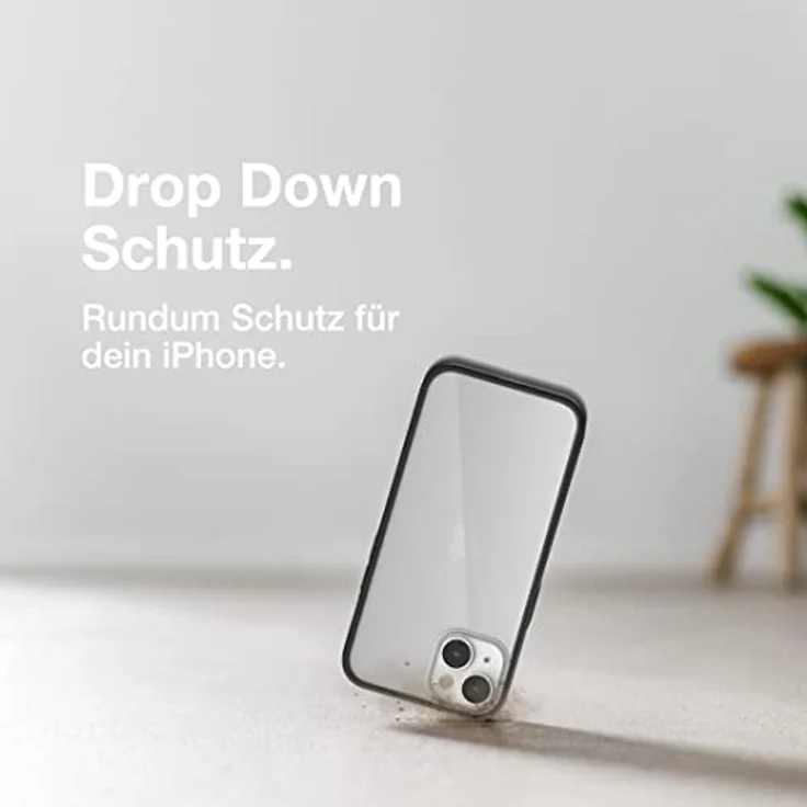 Woodcessories - Bio Clear Case transparent kompatibel mit iPhone 14 Hülle durchsichtig, iPhone 13 Hülle, schwarz, Nachhaltig – Bild 3