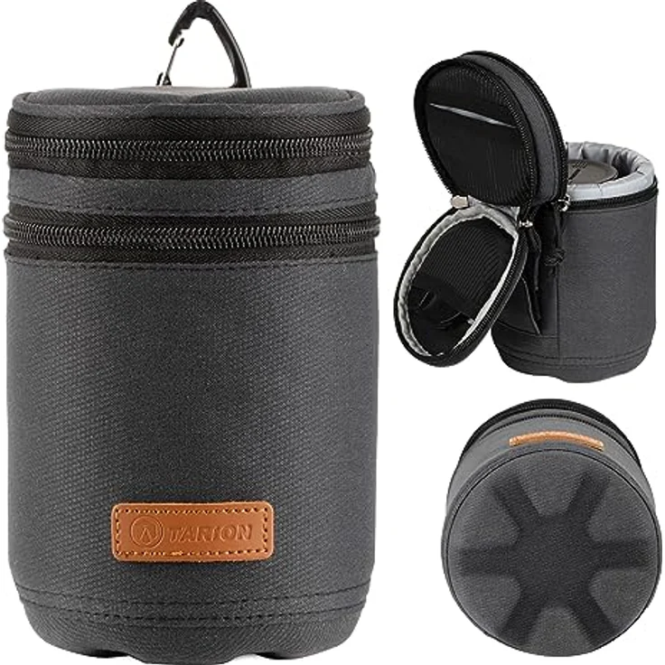 TARION Objektivtasche HLB Größe M, Wasserdichte und Stoßfeste Schutztasche mit Hartschalenboden für Canon, Nikon, Sony, Olympus - Dunkelblau – Bild 1