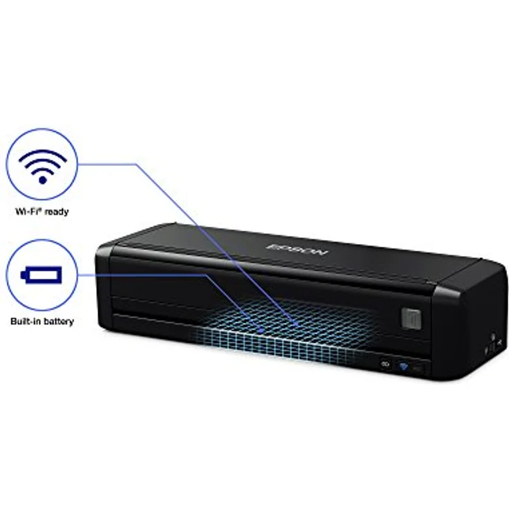 Epson WorkForce DS-360W Dokumentenscanner (mobil, DIN A4, 600dpi, USB 3.0, beidseitiges Scannen in einem Durchgang, WLAN, integrierter Akku) – Bild 4