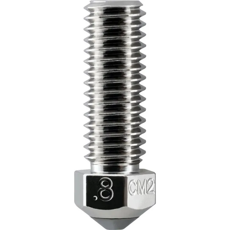 Micro-Swiss 3D Drucker Düse CM2™ 0.8mm HighFlow (Volcano) für 1.75mm Filament, Kupfer-Chrom-Zirkonium, gehärteter M2-Stahl mit Antihaft-Beschichtung