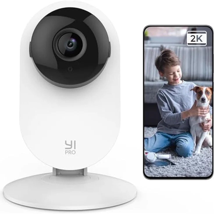 YI Pro 2K Überwachungskamera Innen mit KI-Personenerkennung, Bewegungserkennung, Push-Benachrichtigung ,Zwei-Wege-Audio,für Babyphone, Hausstier, mit Alexa funktioniert und Google Assistant – Bild 1