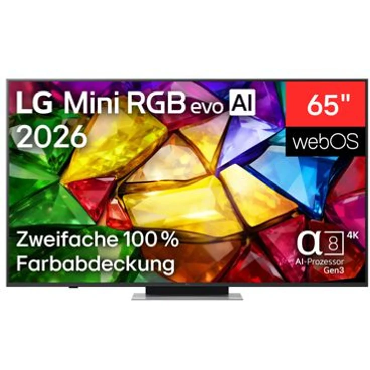 LG 65MRGB87B9B.AEU 165 cm, 65 Zoll 4K Ultra HD Mini RGB evo Smart TV – Bild 1